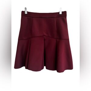 🍷 EUC SHINESTAR Burgundy Scuba-Knit Mini Skirt | Size Medium